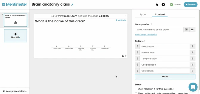 online quiz during presentation