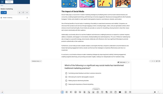 TalentLMS embeds gamification into the structured learning experience