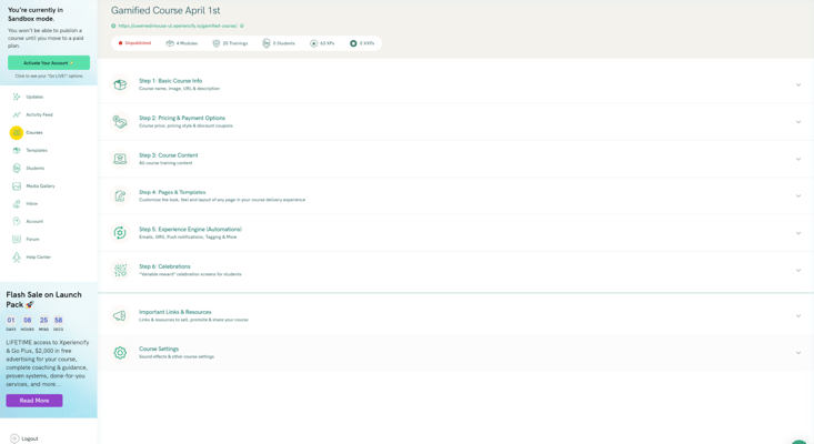 Xperiencify helps you build online course content with gamification triggers.