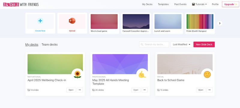 Slides With Friends is an alternative to PowerPoint in live engagement, polling, and gamification