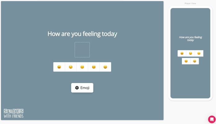 Live interaction slide in PPT slide