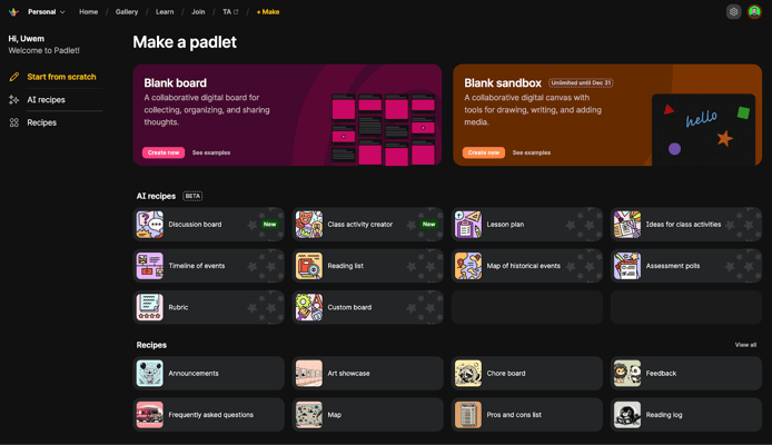 Padlet is an online tool for teachers to create collaborative discussion boards