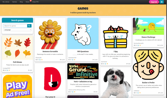 Bamboozle games are a nice way to quiz your class